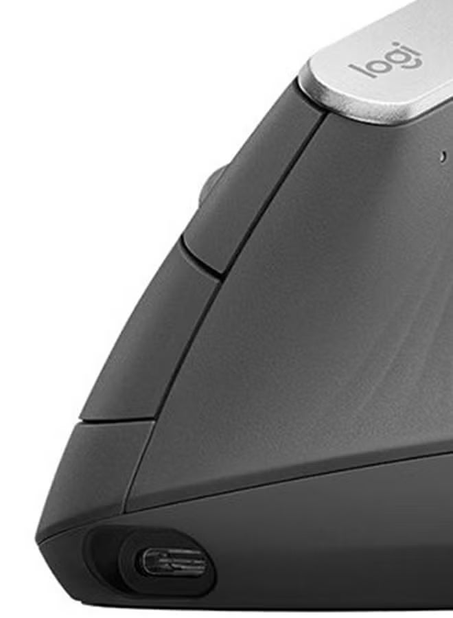 لوجيتيك ماوس لاسلكي مريح عمودي MX مع مستقبل USB جرافيت - Image 3